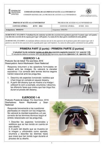 Examen de Diseño (PAU de 2024)