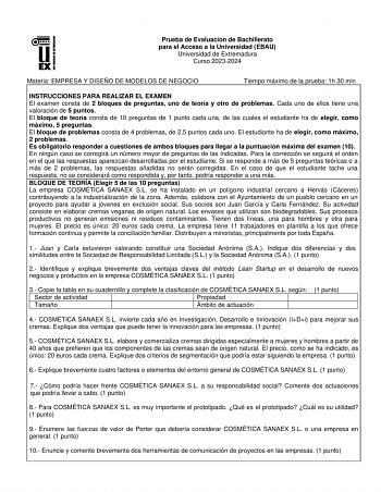 Examen de  (EBAU de 2024)