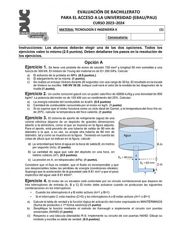 Examen de Tecnología e Ingeniería (EBAU de 2024)