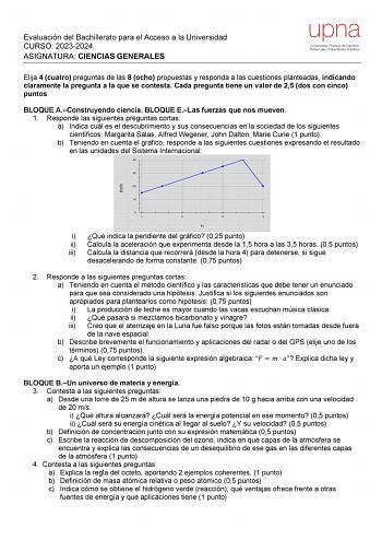 Examen de  (EvAU de 2024)