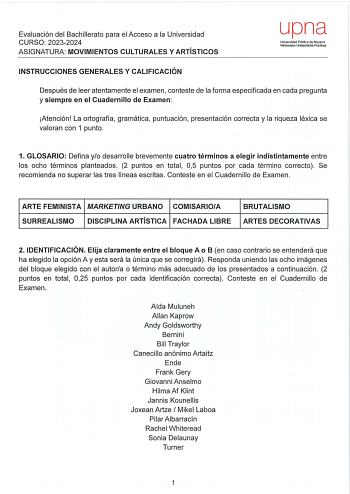 Examen de  (EvAU de 2024)