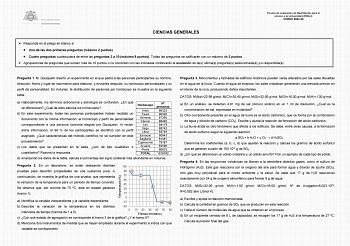 Examen de Ciencias Generales (EBAU de 2024)