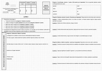 Examen de Latín II (EBAU de 2024)
