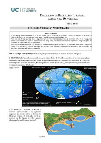 Examen de Geología (EBAU de 2024)