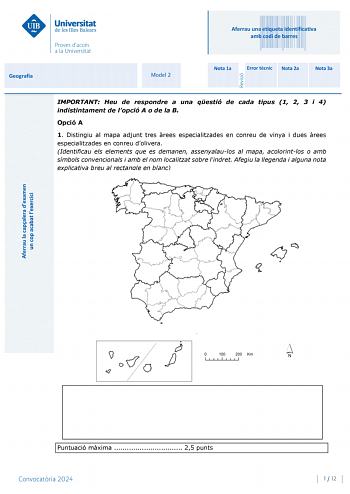 Examen de Geografía (PBAU de 2024)