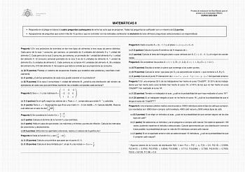 Examen de Matemáticas II (EBAU de 2024)