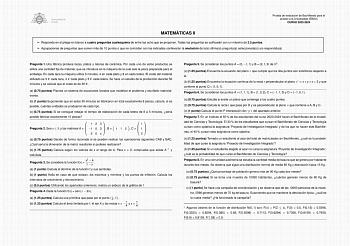 Prueba de evaluacio n de Bachillerato para el acceso a la Universidad EBAU CURSO 20232024 MATEMA TICAS II  Responda en el pliego en blanco a cuatro preguntas cualesquiera de entre las ocho que se proponen Todas las preguntas se calificara n con un ma ximo de 25 puntos  Agrupaciones de preguntas que sumen ma s de 10 puntos o que no coincidan con las indicadas conllevara n la anulacio n de las u ltimas preguntas seleccionadas yo respondidas Pregunta 1 Una fa brica produce tazas platos y teteras d…