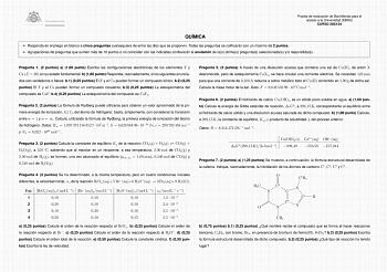 Examen de Química (EBAU de 2024)