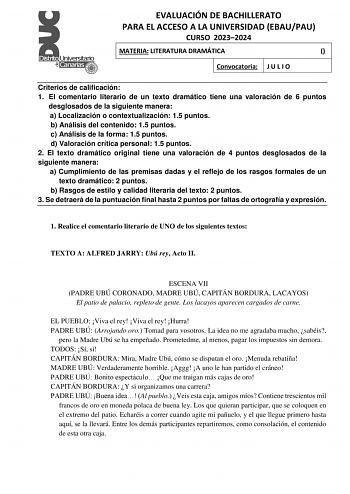 Examen de  (EBAU de 2024)