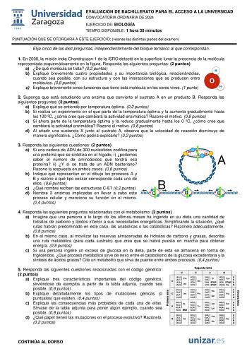 Examen de Biología (EvAU de 2024)